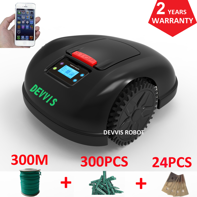 DEVVIS Robot Grass Cutter E1600 area up 2600m2 with Newest Gyroscope Navigation with 300m wire