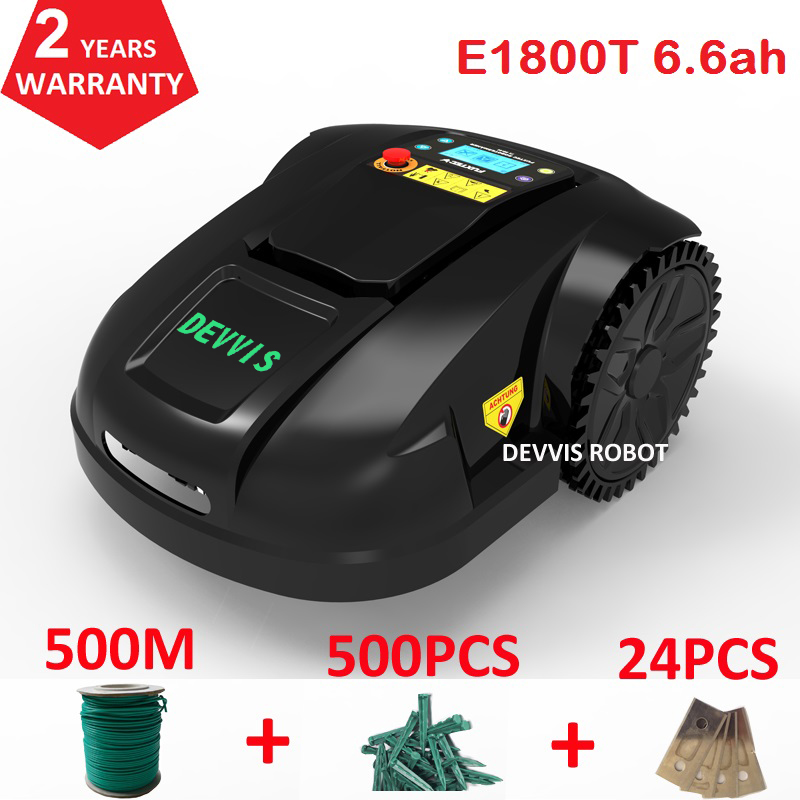 DEVVIS Lawn Mower Robot E1800T For Middle Lawn,Working Capacity 1800m2,Auto Recharge